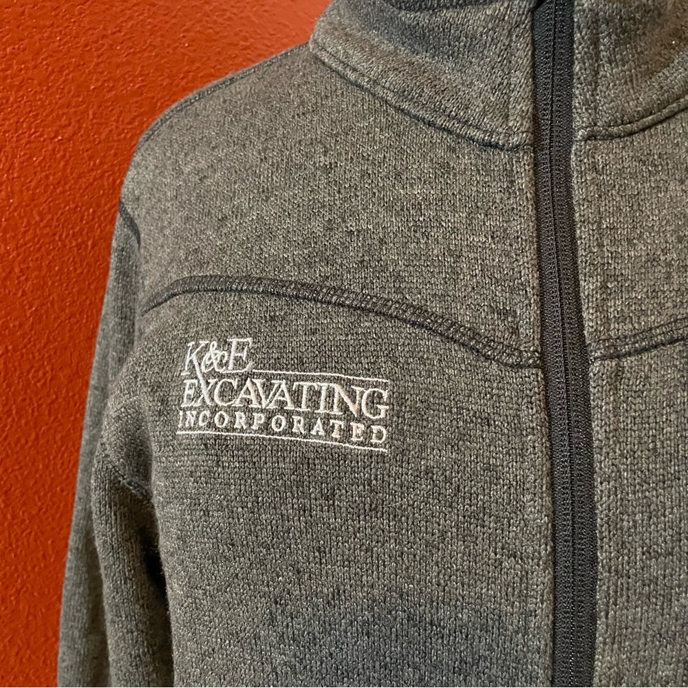 Kuiu Men’s Base Camp Full Zip Pullover Cowl‎ Gray Heather Fleece Sweater - Picture 4 of 5